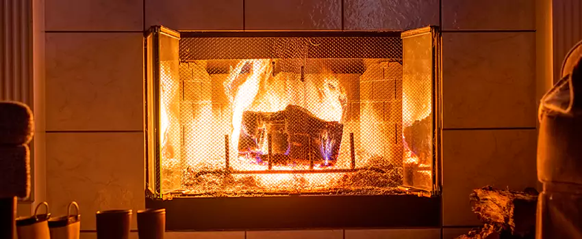 Mendota Hearth Landscape Fireplace Installation in Ballwin, Missouri