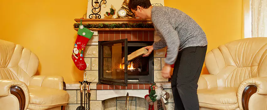 Rusted Metal Fireplace Restoration in Ballwin, Missouri